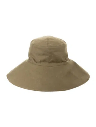 Pre-owned Helen Kaminski Solid Wide Brim Hat In Green