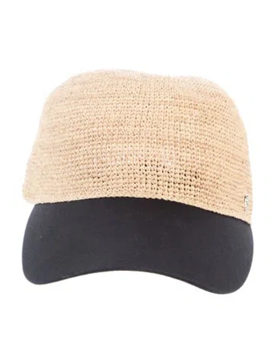 Pre-owned Helen Kaminski Straw Baseball Hat In Neutrals