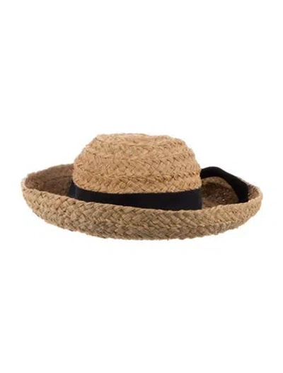 Pre-owned Helen Kaminski Straw Beach Hat In Neutral