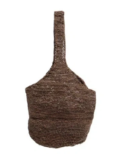 Pre-owned Helen Kaminski Straw Hobo In Brown