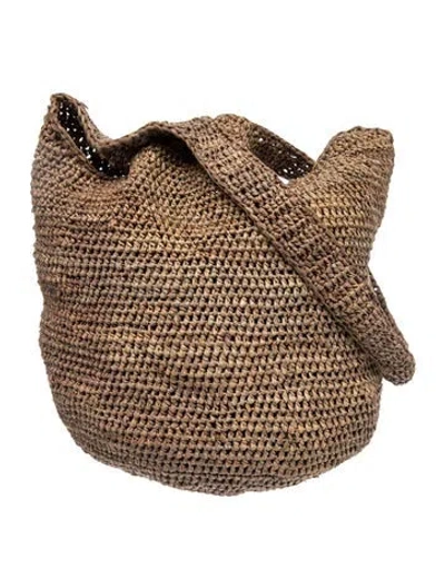 Pre-owned Helen Kaminski Straw Messenger Bag In Brown