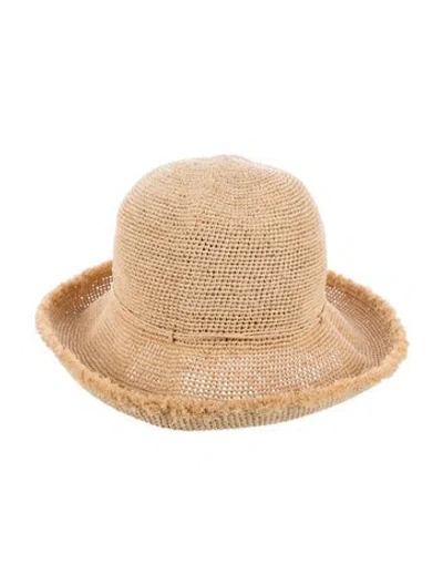 Pre-owned Helen Kaminski Straw Sun Hat In Yellow