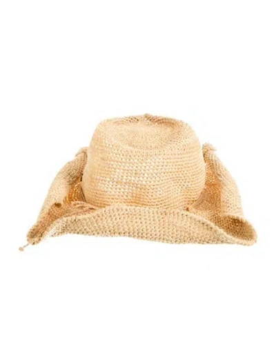 Pre-owned Helen Kaminski Straw Sunhat In Neutral