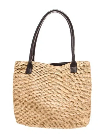 Pre-owned Helen Kaminski Straw Tote In Neutrals