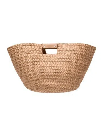 Pre-owned Helen Kaminski Straw Tote In Neutrals
