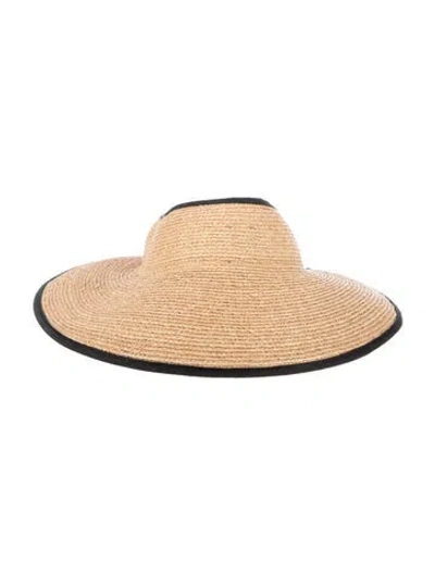 Pre-owned Helen Kaminski Straw Visor In Neutral