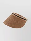 Helen Kaminski Striped Band Open Top Woven Hat In Brown