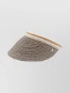 Helen Kaminski Striped Band Open Top Woven Hat In Gray