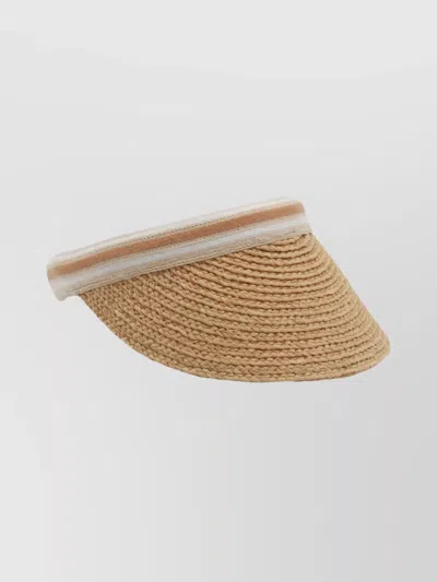 HELEN KAMINSKI STRIPED BAND WIDE BRIM WOVEN HAT