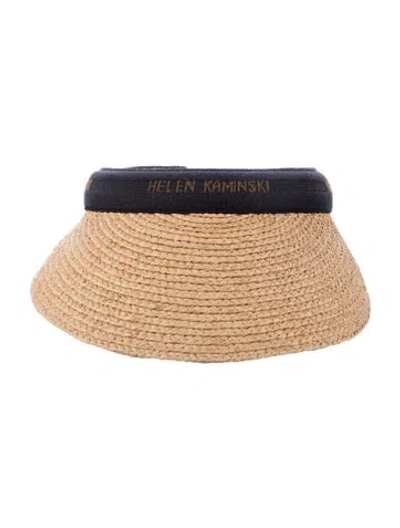 Pre-owned Helen Kaminski Sun Visor In Black/neutrals