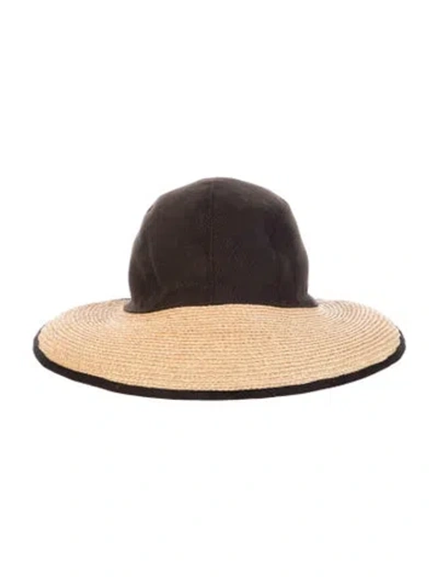 Pre-owned Helen Kaminski Sun Visor Hat In Neutral