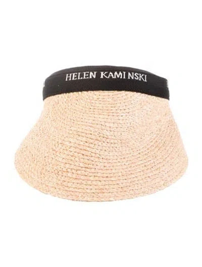 Pre-owned Helen Kaminski Sun Visor In Neutral