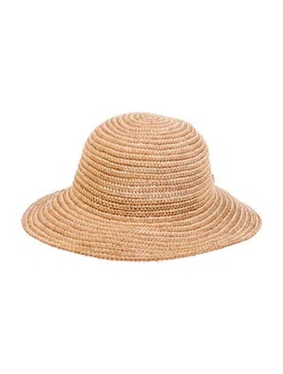 Pre-owned Helen Kaminski Tan Wide Brim Hat With Tags In Neutral