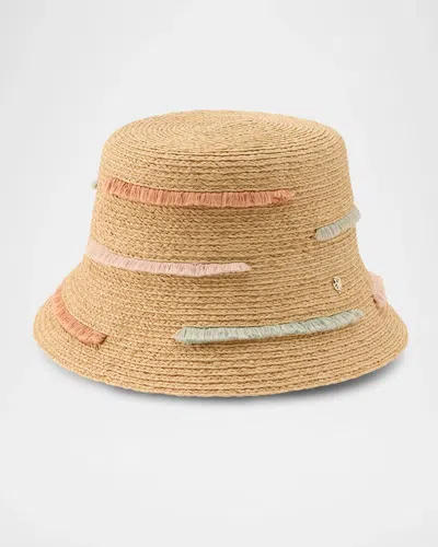 Helen Kaminski Tori Raffia Braid Bucket Hat In Multi