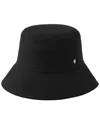 Helen Kaminski Lamassu Paneled Cotton With Raffia Trim Bucket Hat In Black