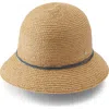 Helen Kaminski Valence 9 Straw Cloche In Brown