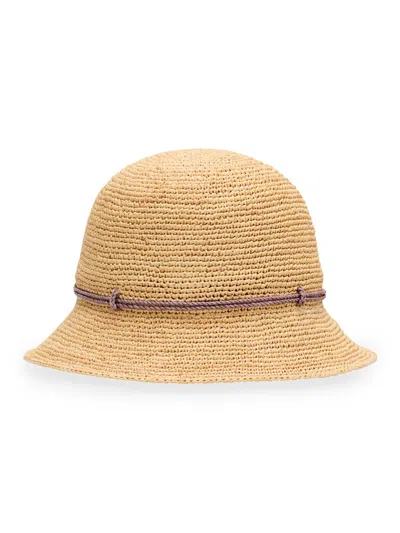 Helen Kaminski Villa Raffia Bucket Hat In Brown