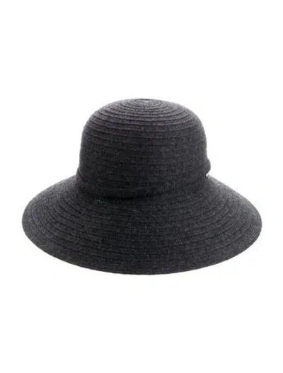 Pre-owned Helen Kaminski Virgin Wool Blend Fedora Hat In Gray