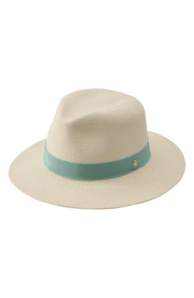Helen Kaminski Vitoria Straw Panama Hat In Chalk/seaglass