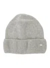Helen Kaminski Vivian Grey Beanie With Logo Plaque Detail On The Front In Cashmere Woman In Gray
