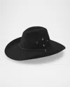 Helen Kaminski Walker Wool Felt Cowboy Fedora In Black