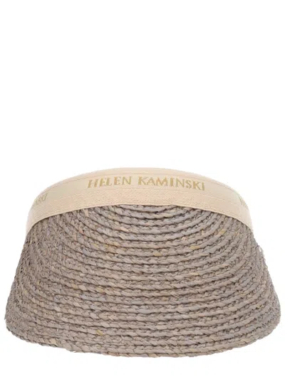 Helen Kaminski White 10 Hat In Pattern