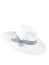 Helen Kaminski White Vitoria Wide Brim Hat In Blue