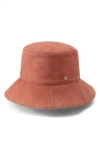 Helen Kaminski Whitney Leather Bucket Hat In Brown
