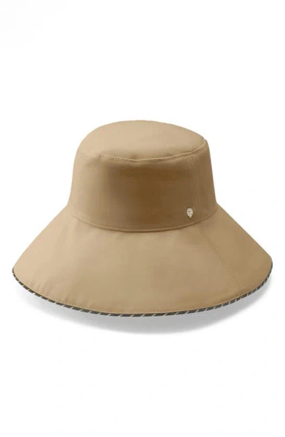 Helen Kaminski Wide Brim Cotton Bucket Hat In Brown