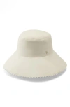 Helen Kaminski Wide Brim Cotton Bucket Hat In Off White/ Oat