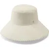 Helen Kaminski Wide Brim Cotton Bucket Hat In Off White/oat