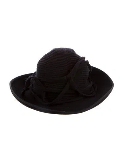 Pre-owned Helen Kaminski Wide Brim Hat In Black