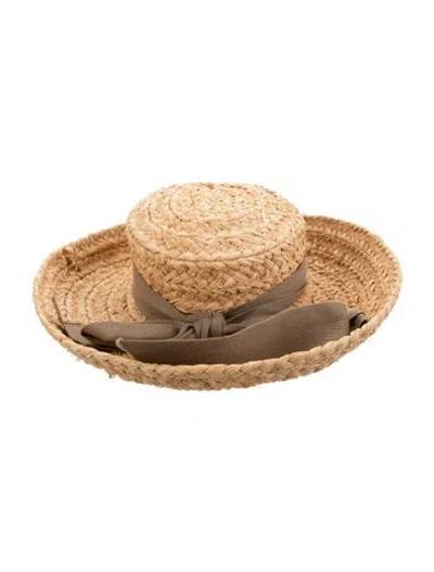 Pre-owned Helen Kaminski Wide Brim Hat In Brown