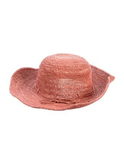Pre-owned Helen Kaminski Wide Brim Hat In Red