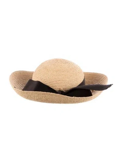 Pre-owned Helen Kaminski Wide Brim Sun Hat In Neutral