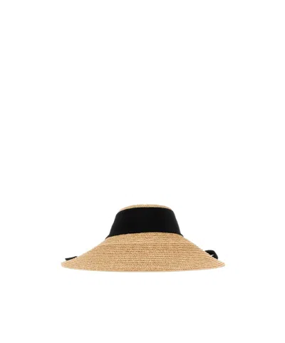 Helen Kaminski Wide-brim Visor Hat In Brown