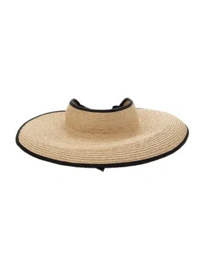 Pre-owned Helen Kaminski Wide Brim Visor In Neutral