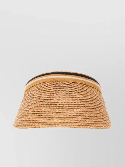 Helen Kaminski Wide Brim Woven Texture Stripe Detail Hat