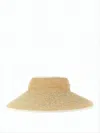 Helen Kaminski Wide-brimmed Raffia Visor Hat With Bow Detail In Brown
