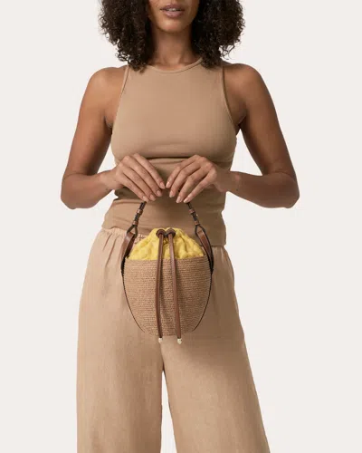 Helen Kaminski Women's Agua Raffia Bucket Bag In Yellow
