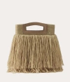 Helen Kaminski Women's Bailey Fringed Raffia Fringe Handbag In Brown