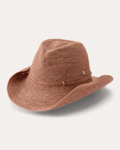 Helen Kaminski Women's Belen Crocheted Raffia Cowboy Fedora In Pink