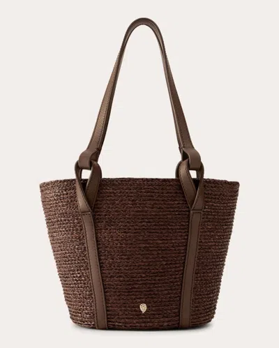 Helen Kaminski Women's Bisou Braided Raffia And Liberty Print Mini Basket In Brown
