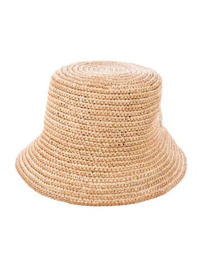 Pre-owned Helen Kaminski Women's Brown Straw  Panama Hat