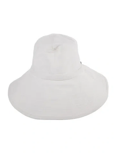 Pre-owned Helen Kaminski Women's Bucket Hat In White