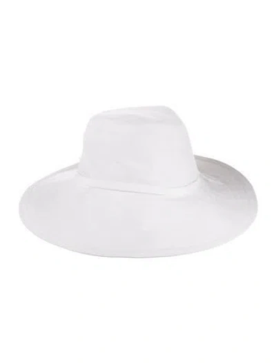 Pre-owned Helen Kaminski Women's Bucket Hat In White