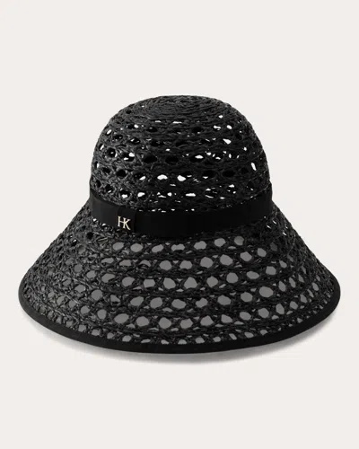 Helen Kaminski Women's Charul Raffia Lace Crocheted Sun Hat In Black