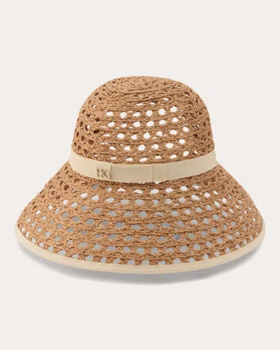 Helen Kaminski Women's Charul Raffia Lace Crocheted Sun Hat In Brown