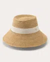 Helen Kaminski Clover Raffia Cloche Bucket Hat In Neutral
