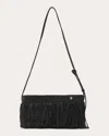 Helen Kaminski Women's Dawn Fringed Raffia Crossbody Bag In Black